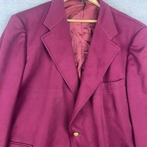 Vintage Holborne Wolff’s‎ Burgundy Blazer Bespoke Fits 46 R Springfield Virginia